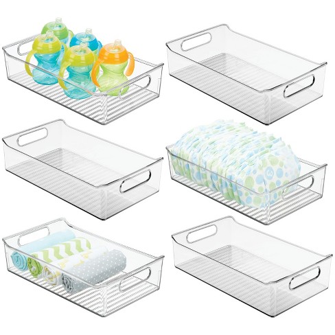  mDesign Plastic Portable Nursery Storage Organizer