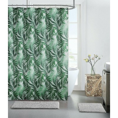 green fabric curtain