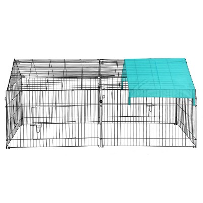 BestMassage Chicken Coop Outdoor Pet Playpen Chicken Run Rabbit Cage with Weatherproof Cover