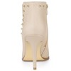 Allegra K Women's Pointed Toe Side Zip Stiletto High Heel Ankle Boots - 4 of 4