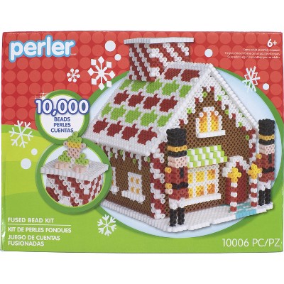 Perler Fused Bead Kit-3D Santa's Workshop Gingerbread