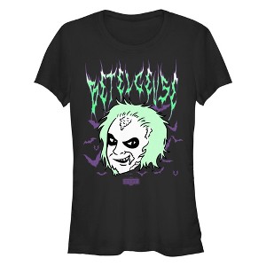 Junior's Beetlejuice Beetlejuice Cartoon Face T-Shirt - 1 of 4