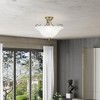 Livex Lighting Coronado 3 - Light Semi-Flush Mount in  Antique Brass - 2 of 4