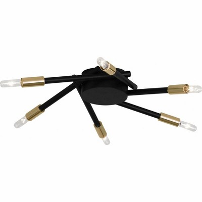 Robert Abbey Lighting Thatcher 6 - Light Flush Mount in  Modern Brass