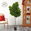 Nearly Natural 6-ft Fiddle Leaf Fig Artificial Tree - image 4 of 4