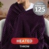Sunbeam 50"x60" Heated Throw Blanket 3 Heat Settings Textured Velvet Winter Bloom - 2 of 4