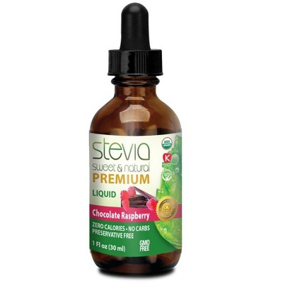 Stevia Sweet & Natural Chocolate Raspberry by Stevia International  -  1 oz Liquid