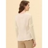 INSPIRE CHIC Women's Chiffon Semi Sheer Keyhole Neck Elegant Work Blouse - 4 of 4