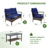 EAGLE PEAK 4 Piece Mojave Dusk Outdoor Conversation Set, Patio Wicker Furniture - 3 of 4