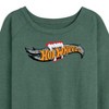 Women's - Hot Wheels - Halloween Lightweight French Terry Wide Neck Long Sleeve Shirt - 2 of 4