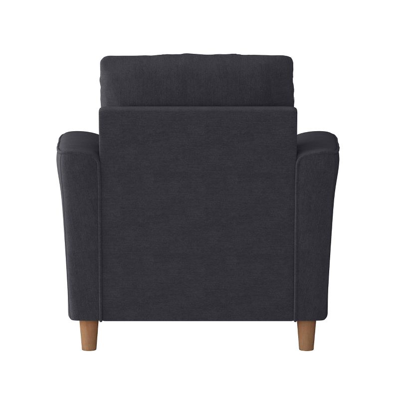 Georgia Upholstered Accent Armchair Dark Gray - CorLiving, 6 of 9