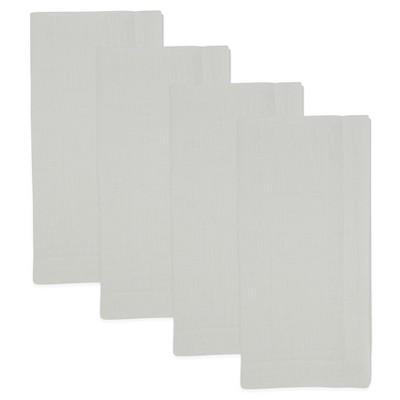 White Linen Table Napkins Set of 4, 20 in.