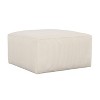 PAGED Chic Square Minimalist Striped Ottoman Foot Rest, Velvet Multifunctional Footstool for Living Room, Bedroom, Perfect for Sofa - 4 of 4