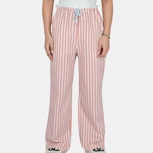 Anna-Kaci Lounge Women's Vertical Stripe Lounge Pants with Drawstring Waist and Relaxed Fit - 1 of 4