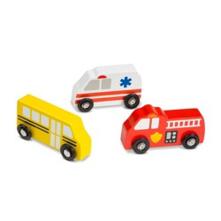 Melissa & Doug Wooden Vehicles and Traffic Signs With 6 Cars 9 Handcrafted Toys for sale online 