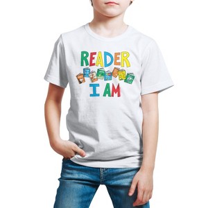 Boys' - Dr. Seuss - The Cat In The Hat Book Cover Reader I Am Short Sleeve Graphic T-Shirt - 1 of 4