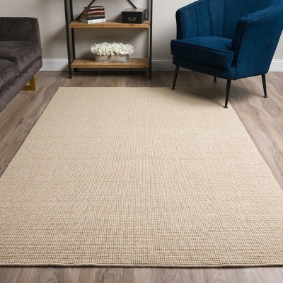 Handmade Oatmeal Wool Herringbone Runner Rug 2'3" x 8'