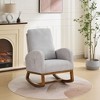 NicBex Polyester Glider Rocking Chair,Upholstered Nursery Rocking Chairs with High Backrest,Modern Rocking Chair,Nursing Chair for Bedroom - 4 of 4