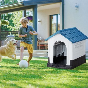 Karl Home 33 inch Large Plastic Dog House with Air Vents and Elevated Floor - 1 of 4