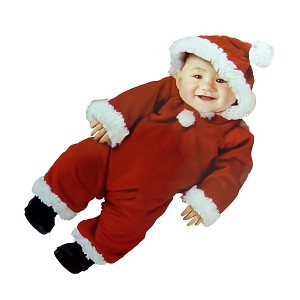 Fun World Red and White Santa's Little Helper Infant Christmas Costume - Small - 1 of 4