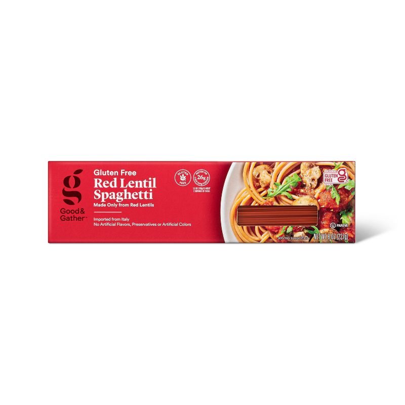 Gluten Free Red Lentil Spaghetti - 8oz - Good &#38; Gather&#8482;, 1 of 4