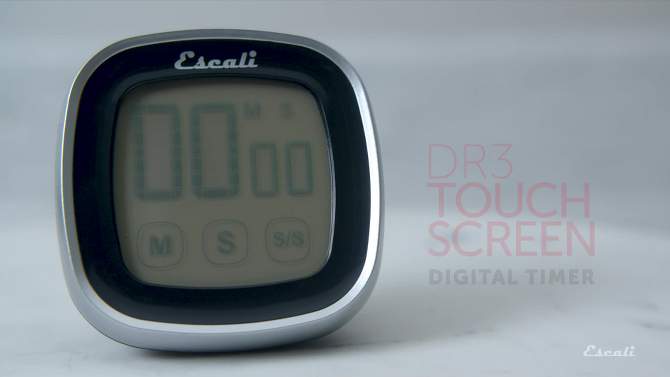 Escali Touch Screen Digital Timer Red, 2 of 13, play video