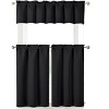 Kate Aurora 3 Piece Room Darkening Rod Pocket Cafe Kitchen Curtain Tier & Valance Set - 2 of 3