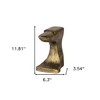 HomeRoots Set of Two 6" Gold Metal Decorative Bookends - 3 of 4