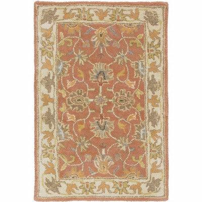 Hauteloom Caesar Hand Tufted Burnt Orange 1124 Wool Carpet