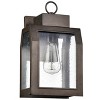 Chloe Lighting Milton Industrial-Style 1 Light Antique Gold Outdoor Wall Sconce 14" Tall - 2 of 4