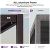 Purple Leaf Louvered Pergola with Retractable Roof, Adjustable Aluminum Hardtop Gazebo for Patio - 4 of 4