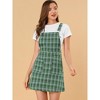 Allegra K Women's Causal Adjustable Strap Above Knee Suspender Skirts - 3 of 4