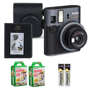 Fujifilm Instax Mini 41 Instant Camera Black Bundle – Includes 40-Sheets Instax Mini Film, Protective Case, and Mini Photo Album - 1 of 4