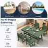 Hyleory HDPE Outdoor Dining Set, 5-Piece Patio Table and Chairs Set, All-Weather Dining Furniture for Backyard, Deck, or Garden - 3 of 4