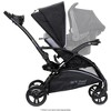 Baby Trend Sit N' Stand 5-in-1 Collapsible Shopper Stroller with Canopy, Visor, Extendable Storage Basket, Phone Tray, and 2 Cup Holders, Stormy - image 3 of 4
