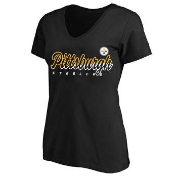  Team Fan Apparel Women's NFL Ultimate Fan Logo Short Sleeve  T-Shirt - 100% Cotton - Officially Licensed - Tagless Tee (Pittsburgh  Steelers - Black, Womens Large) : Sports & Outdoors