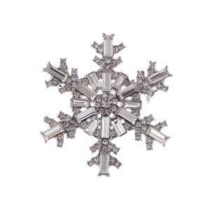 Anna-Kaci Crystal Rhinestone Faux Pearl Flower Swirl Wreath Fashion Pin Brooch - 1 of 4