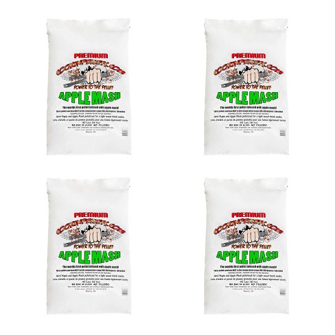 40 Pound Bag CookinPellets Apple Mash Hard Maple Smoker Wood Pellets 4 Pack 