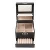 Unique Bargains 3 Layers PU Leather Jewelry Box with Drawer and Mirror - 3 of 4