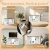 LunaLulinlk white Cat Litter Box Fence, Double Hidden Litter Box Furniture for 2 Cats - 4 of 4