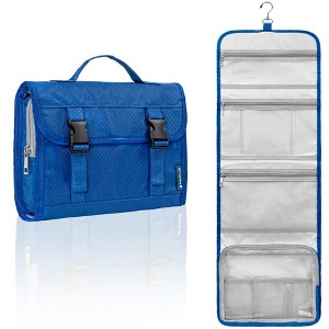 PAVILIA Travel Hanging Toiletry Bag Women Men, Large Capacity Makeup Kit, Waterproof Cosmetic Storage Organizer Case - 1 of 4