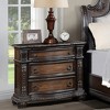 KIGFTSOD Marble Top Three Drawers Nightstand,Coffee Brown - 4 of 4