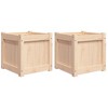 vidaXL Garden Planters 2 pcs Solid Wood Pine - 2 of 4