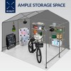 Best Choice Products 10x8ft Outdoor Fabric Storage Shed, Steel Frame, Dual Zipper Doors, Window - 3 of 4