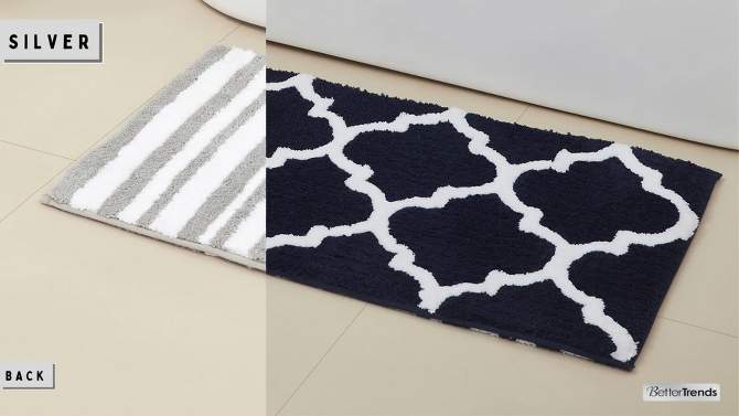 Marrakesh Collection 100% Polyester Bath Rug - Better Trends, 2 of 5, play video
