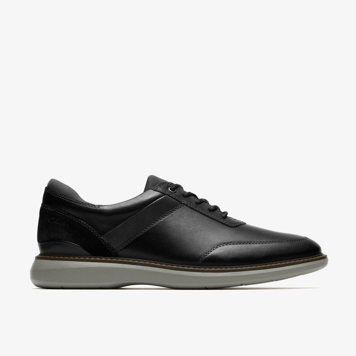 Clarks Mens Brantin Style Black Leather Shoes
