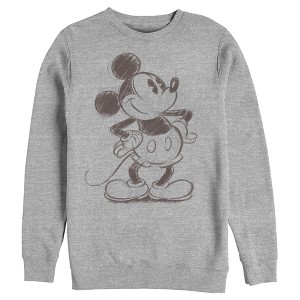 Men's Mickey & Friends Retro Mickey Mouse Sketch Sweatshirt - 1 of 4