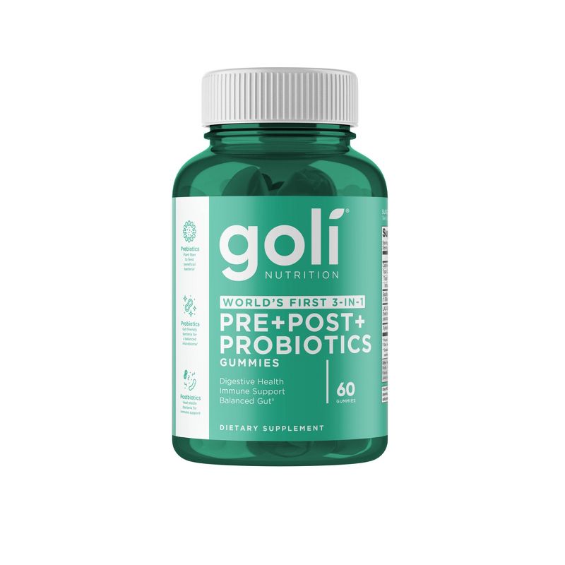 Goli Nutrition Pre + Post + Probiotics Vegan Gummies - 60ct, 1 of 10