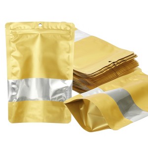 Unique Bargains Matte Metallic Aluminum Foil Zip Closure Food Storage Containers 30 Pcs - 1 of 4