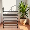 SEVOBAL 6-Tier Sturdy Shoe Organizer Metal Storage Shelf for 16-20 Pairs Stackable for Closet Entryway Hallway, Black, 37.8"*4.92"*3.74" - 3 of 4